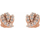 14 Karat Rose Gold .07 Carat Natural Diamond Knot Earrings