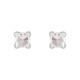 14 Karat White Gold .05 Carat Rose Cut Natural Diamond 4 Prong Claw Earrings