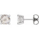 14 Karat White Gold 0.25 Carat Rose Cut Natural Diamond Stud Earrings