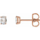 14 Karat Rose Gold 0.20 Carat Rose Cut Natural Diamond Earrings