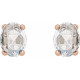 14 Karat Rose Gold 0.20 Carat Rose Cut Natural Diamond Earrings