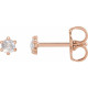 14 Karat Rose Gold .07 Carat Rose Cut Natural Diamond Earrings