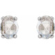 14 Karat White Gold 0.20 Carat Rose Cut Natural Diamond Earrings