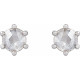 Sterling Silver 0.33 Carat Rose Cut Natural Diamond Earrings