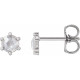 14 Karat White Gold 0.33 Carat Rose Cut Natural Diamond Earrings