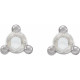 14 Karat White Gold 1 0.13 Carat Rose Cut Natural Diamond Earrings