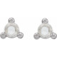 14 Karat White Gold 0.60 Carat Rose Cut Natural Diamond Earrings