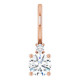 14 Karat Rose Gold Sapphire and .015 Carat Diamond Charm