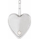 14 Karat White Gold .02 Carat Diamond Heart Charm