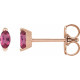 14 Karat Rose Gold Natural Pink Tourmaline Earrings