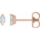 14 Karat Rose Gold 0.16 Carat Natural Diamond Earrings