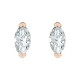 14 Karat Rose Gold 0.16 Carat Natural Diamond Earrings