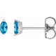 Platinum Natural Swiss Blue Topaz Earrings