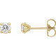 14 Karat Yellow Gold 0.40 Carat Natural Diamond Claw Prong Cocktail Style Stud Earrings