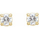 14 Karat Yellow Gold 0.20 Carat Natural Diamond Claw Prong Cocktail Style Stud Earrings