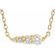 14 Karat Yellow Gold 0.10 Carat Natural Diamond Graduated 16 inch Necklace