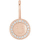 14 Karat Rose Gold .04 carat Diamond Smiley Face Charm