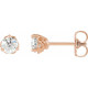 14 Karat Rose Gold 0.40 Carat Natural Diamond Infinity Inspired Earrings