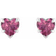 Platinum Natural Pink Tourmaline Stud Earring