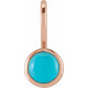 14 Karat Rose Gold Turquoise Charm