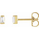 14 Karat Yellow Gold 0.20 Carat Natural Diamond Channel Set Earrings