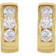 14 Karat Yellow Gold 10 mm 0.33 Carat Natural Diamond Hinged Hoop Earrings