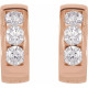 14 Karat Rose Gold 10 mm 0.33 Carat Natural Diamond Hinged Hoop Earrings
