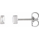 Platinum 0.20 Carat Natural Diamond Channel Set Earrings