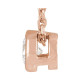 14 Karat Rose Gold 0.16 Carat Diamond Bezel Set 16 inch Necklace