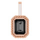 14 Karat Rose Gold Black Onyx Mens Pendant