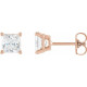 14 Karat Rose Gold 0.20 Carat Natural Diamond Friction Post Earrings