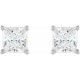 Platinum 0.20 Carat Natural Diamond Friction Post Earrings