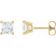 14 Karat Yellow Gold 0.10 Carat Natural Diamond Friction Post Earrings