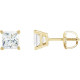 14 Karat Yellow Gold 0.33 Carat Natural Diamond Threaded Post Earrings