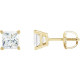 14 Karat Yellow Gold 0.50 Carat Natural Diamond Threaded Post Earrings