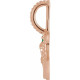 14 Karat Rose Gold Emerald and .005 carat Diamond Aries Charm