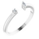 White Gold Ring 14 Karat .04 Carat Diamond Negative Space Ring