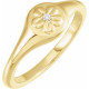 Yellow Gold Ring 14 Karat .015 Carat Natural Diamond Floral Ring