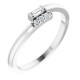 Sterling Silver .07 Carat Natural Diamond Stackable Ring