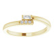 Yellow Gold Ring 14 Karat .07 Carat Natural Diamond Stackable Ring