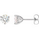 Sterling Silver 8 mm Round  Lab Grown Moissanite Earrings