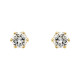 14 Karat Yellow Gold 0.75 CT Natural Diamond Stud Earrings