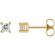 14 Karat Yellow Gold 0.10 Carat Natural Diamond Stud Earrings