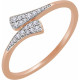 Diamond Ring in 14 Karat Rose Gold 0.10 Carat Diamond Ring