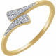 Diamond Ring in 14 Karat Yellow Gold 0.10 Carat Diamond Ring