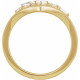 Yellow Gold Ring 14 Karat 0.50 Carat Lab Grown Diamond V Ring