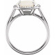 Shop 14 Karat White Gold Fire Opal and .04 Carat Diamond Ring.