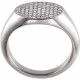 Sterling Silver 0.25 Carat Diamond Pave Ring Size 3