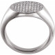 Sterling Silver 0.25 Carat Diamond Pave Ring Size 4