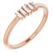 Rose Gold 14 Karat 0.37 Carat Diamond Stackable Ring